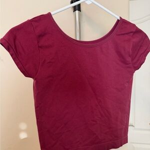 Free people intimately burgundy short sleeve